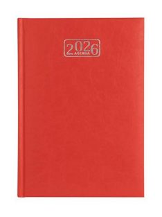   VICTORIA OFFICE Naptár, tervező, A5, napi, VICTORIA OFFICE "Chrono", piros (2026 évi)