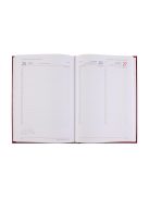 VICTORIA OFFICE Naptár, tervező, A5, napi, VICTORIA OFFICE "Chrono", piros (2026 évi)