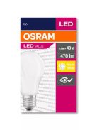 OSRAM LED izzó, E27, gömb, A60, 5W, 470lm, 2700K (MF), OSRAM "Value"