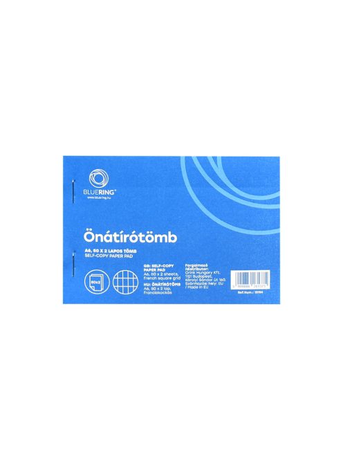 Önátírótömb A6, 50x2lap, franciakockás Bluering®