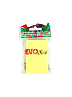 Jegyzettömb öntapadó, 50x75mm, 100lap, Evo sárga