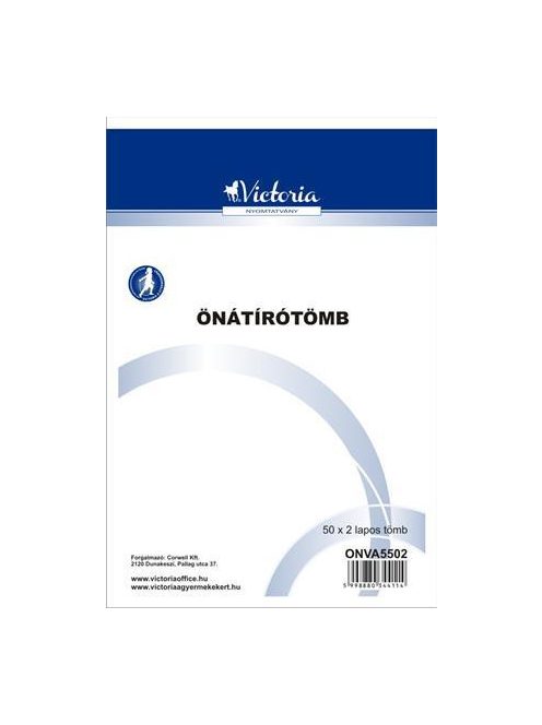 VICTORIA PAPER Önátírótömb, A5, 50x2 lap, VICTORIA PAPER