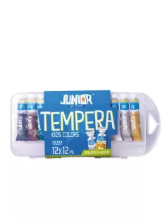   Junior Tempera Junior 12 x 12 ml kemény dobozos ecsettartóval