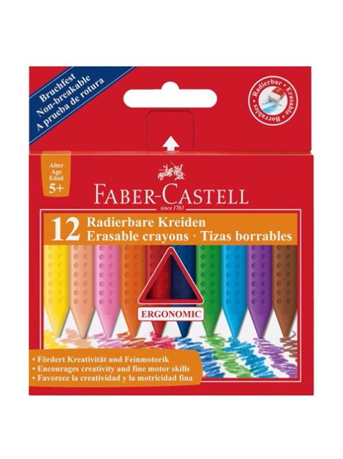 Faber-Castell Zsírkréta Faber-Castell Grip 12 db-os klt. radírozható