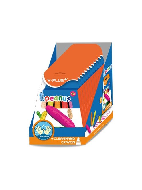Y-Plus Zsírkréta Y-Plus+ Peanut marok vastag 12 db-os klt.