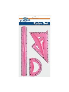   Centrum Vonalzókészlet Centrum hajlékony 30 cm, 2 db háromszög, szögmérős- 3 féle