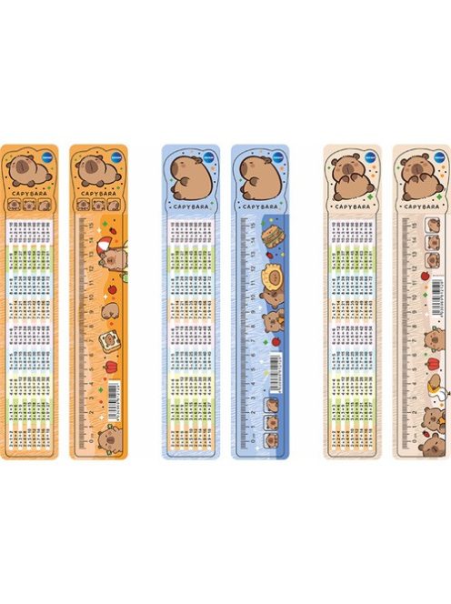 Centrum Vonalzó CAPYBARA 15 cm műanyag hajlítható vegyes