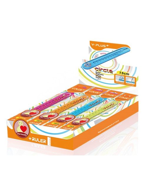 Y-Plus Vonalzó Y-Plus+ 15 cm körzős