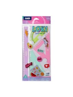 Junior Vonalzó készlet Junior pasztell, 4 darabos