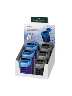   Faber-Castell Hegyező Faber-Castell RollOn pöttyös 2 lyukú tartályos műanyag fiús színek