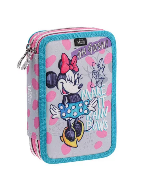 PLAY Tolltartó dupla rekeszes Play Minnie Mouse 2 zippes töltött