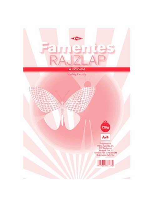 PD School Rajzlap famentes A/4 120 g 10 lap/csomag nejlonos