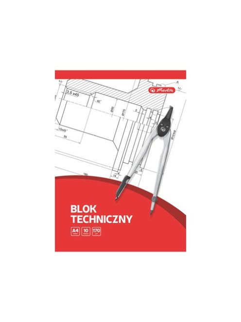 Herlitz Műszaki rajzblokk Herlitz A4 10 ív 170g