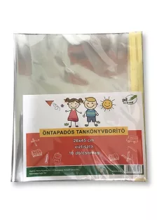   Pd School Füzetborító pd 25x45 cm öntapadós PP 0,07 mm 10 ív/csom víztiszta