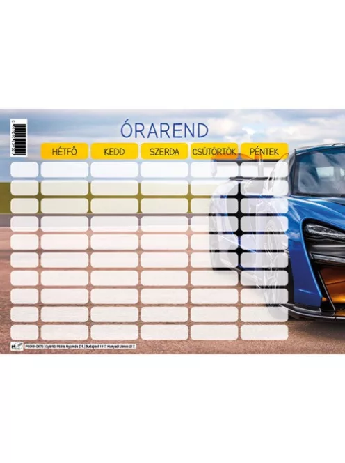 Pd School Órarend pd 165x117 mm vegyes