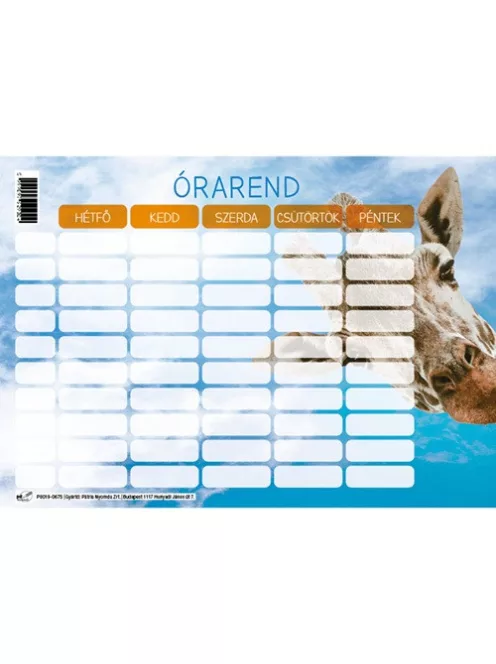 Pd School Órarend pd 165x117 mm vegyes