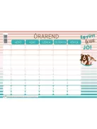 Pd School Órarend pd 165x117 mm Monsters