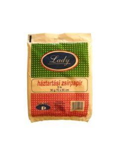   Noname Háztartási zsírpapír 60x80 cm 30gr/m2 5 ív/csomag fehér