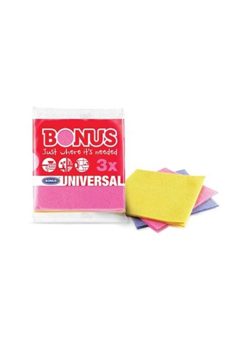 BONUS Törlőkendő BONUS univerzális 18x18x1,7 cm 3 db-os