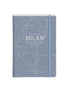 Clairefontaine Napló Clairefontaine Jeans & Cocoa A/5 48 lapos, vonalas, kemény fedeles, gumis záródás, Jeans city map, vegyes