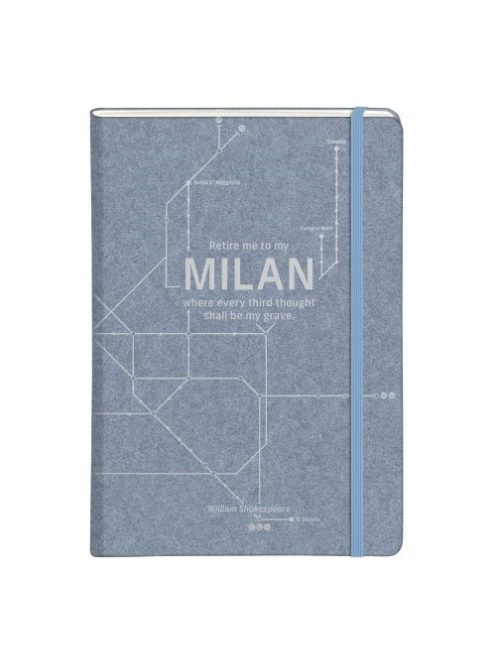 Clairefontaine Napló Clairefontaine Jeans & Cocoa A/5 48 lapos, vonalas, kemény fedeles, gumis záródás, Jeans city map, vegyes