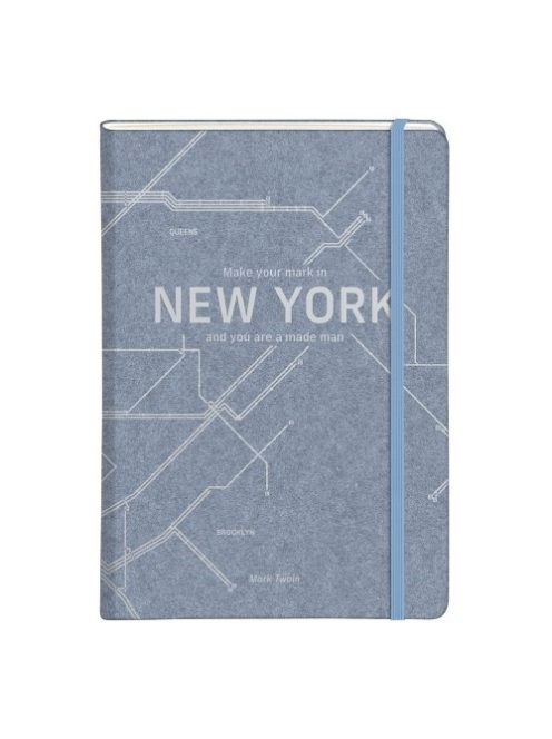 Clairefontaine Napló Clairefontaine Jeans & Cocoa A/5 48 lapos, vonalas, kemény fedeles, gumis záródás, Jeans city map, vegyes