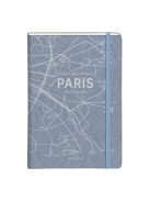 Clairefontaine Napló Clairefontaine Jeans & Cocoa A/5 48 lapos, vonalas, kemény fedeles, gumis záródás, Jeans city map, vegyes