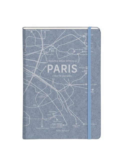 Clairefontaine Napló Clairefontaine Jeans & Cocoa A/5 48 lapos, vonalas, kemény fedeles, gumis záródás, Jeans city map, vegyes