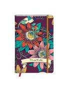 Clairefontaine Napló Clairefontaine Frida Kahlo A/6 80 lapos, kemény fedeles, sima, gumis záródás, vegyes minta