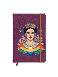   Clairefontaine Napló Clairefontaine Frida Kahlo A/6 80 lapos, kemény fedeles, sima, gumis záródás, vegyes minta