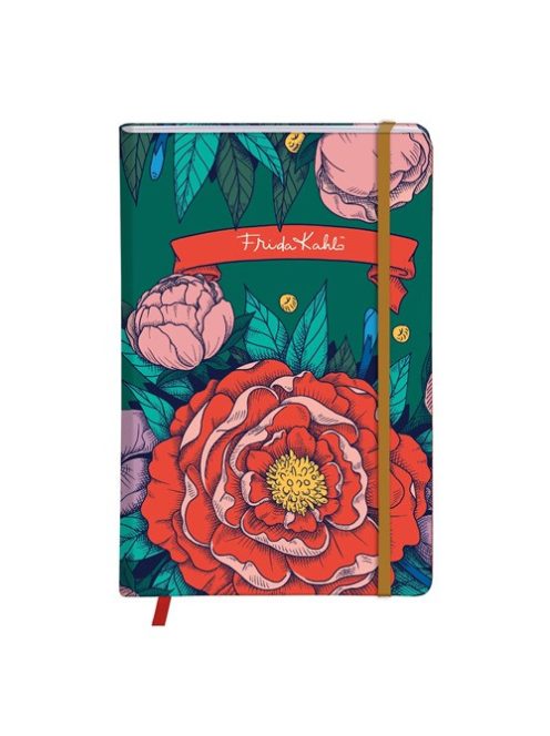 Clairefontaine Napló Clairefontaine Frida Kahlo A/6 80 lapos, kemény fedeles, sima, gumis záródás, vegyes minta