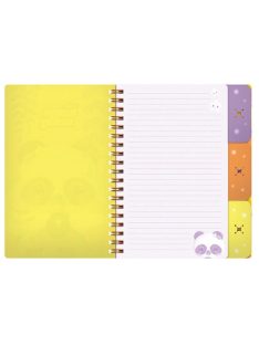   Bangoberry Füzet Bangoberry spirálos, elválasztókkal, 3db Bangobobbal, panda mintával