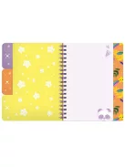 Bangoberry Füzet Bangoberry spirálos, elválasztókkal, 3db Bangobobbal, panda mintával