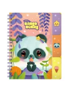 Bangoberry Füzet Bangoberry spirálos, elválasztókkal, 3db Bangobobbal, panda mintával