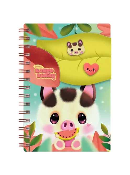 Bangoberry Füzet Bangoberry spriálos, 2db Bangobobbal, malac mintával