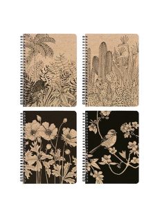   Clairefontaine Jegyzetfüzet Clairefontaine Le Cerisier Blanc A/5, spirálos, 74 lapos, vonalas, vegyes minta