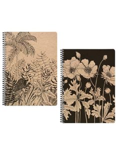   Clairefontaine Jegyzetfüzet Clairefontaine Le Cerisier Blanc A/4, spirálos, 74 lapos, vonalas, vegyes minta