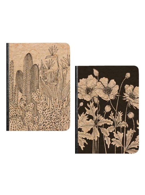 Clairefontaine Jegyzetfüzet Clairefontaine Le Cerisier Blanc A/6, textil gerinc, 72 lapos, vonalas, vegyes minta