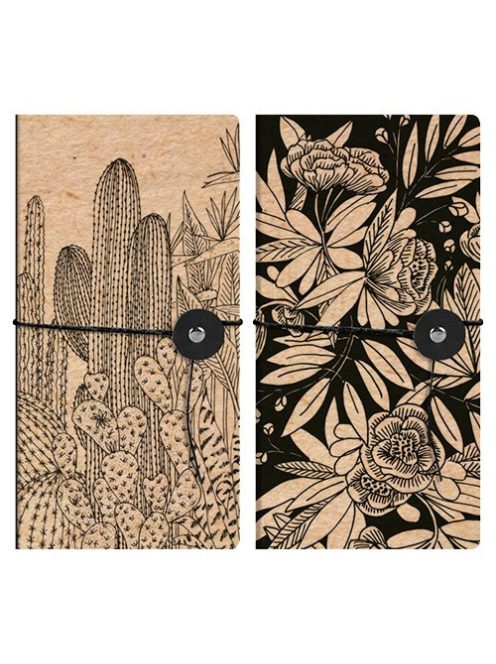 Clairefontaine Jegyzetfüzet Clairefontaine Le Cerisier Blanc 9x18 cm, 40 lapos, sima, vegyes minta