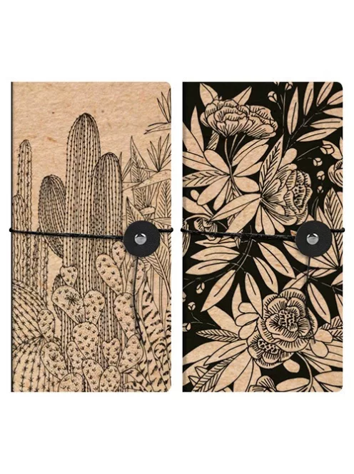 Clairefontaine Jegyzetfüzet Clairefontaine Le Cerisier Blanc 9x18 cm, 40 lapos, sima, vegyes minta