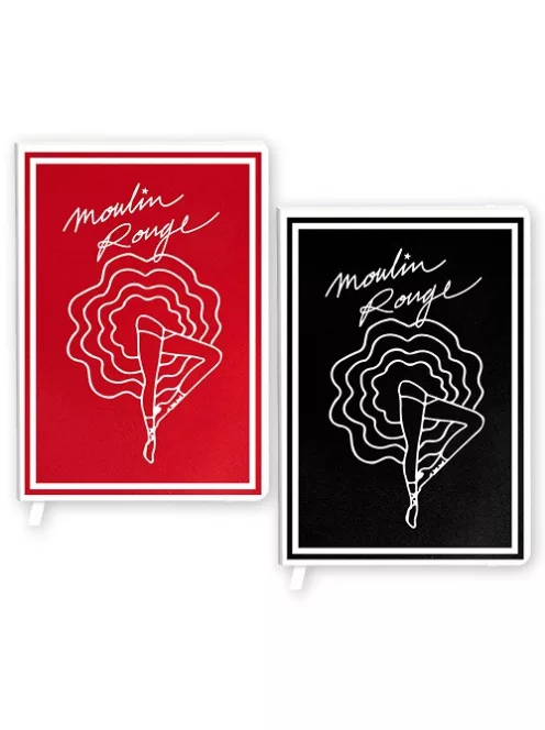 Clairefontaine Jegyzetfüzet Clairefontaine Moulin Rouge A/5, 64 lapos, vonalas, vegyes minta