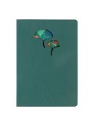 Clairefontaine Bőr jegyzetfüzet Clairefontaine Ginkgo, A5, 72 lapos, vonalas, vegyes minta