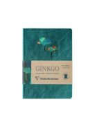 Clairefontaine Bőr jegyzetfüzet Clairefontaine Ginkgo, A5, 72 lapos, vonalas, vegyes minta