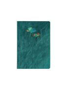 Clairefontaine Bőr jegyzetfüzet Clairefontaine Ginkgo, A5, 72 lapos, vonalas, vegyes minta