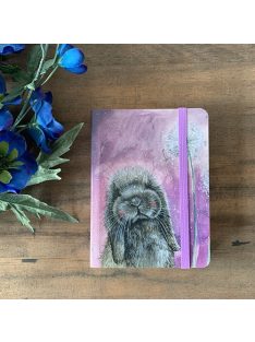   Alex Clark Jegyzetfüzet Alex Clark, vonalas, 14x10,5cm, 160 oldal, gumis,Misty nyuszi