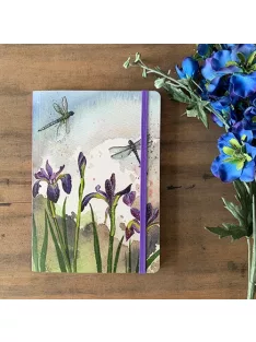   Alex Clark Füzet Alex Clark, vonalas, 21x15cm, 160 oldal, gumis, szitakötők