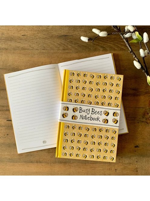 Alex Clark Füzet Alex Clark, vonalas, 21,5x15cm, kemény fedeles, 126 oldal,Méhecskés