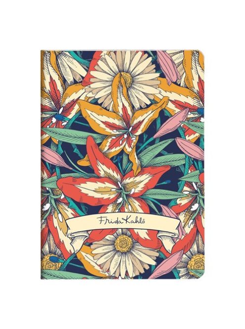 Clairefontaine Jegyzetfüzet Clairefontaine Frida Kahlo, A/5, 14,8x21 cm, 32 lapos, vonalas, vegyes minta