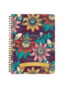 Clairefontaine Jegyzetfüzet Clairefontaine Frida Kahlo A/5, spirálos, 74 lapos, vonalas, vegyes minta