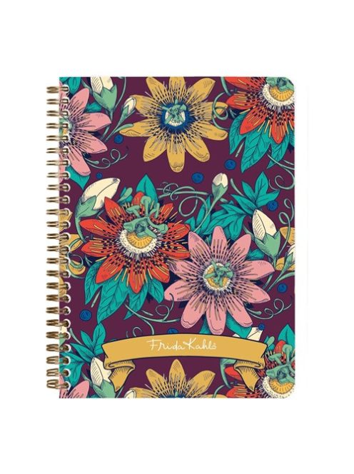 Clairefontaine Jegyzetfüzet Clairefontaine Frida Kahlo A/5, spirálos, 74 lapos, vonalas, vegyes minta